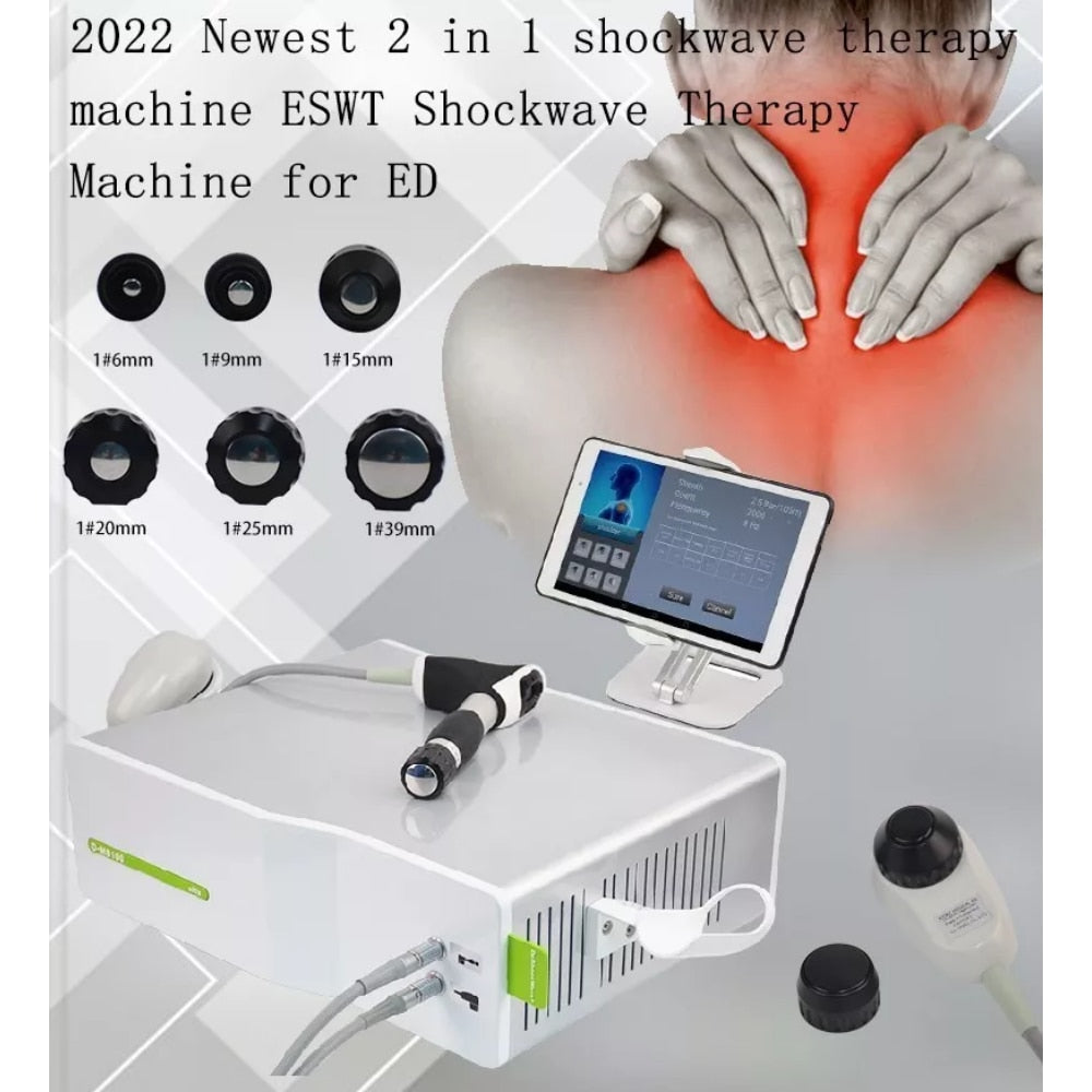 2 In 1 Shock Wave Machine For Pain Relief Ed Shockwave Therapy Device 8 Bar