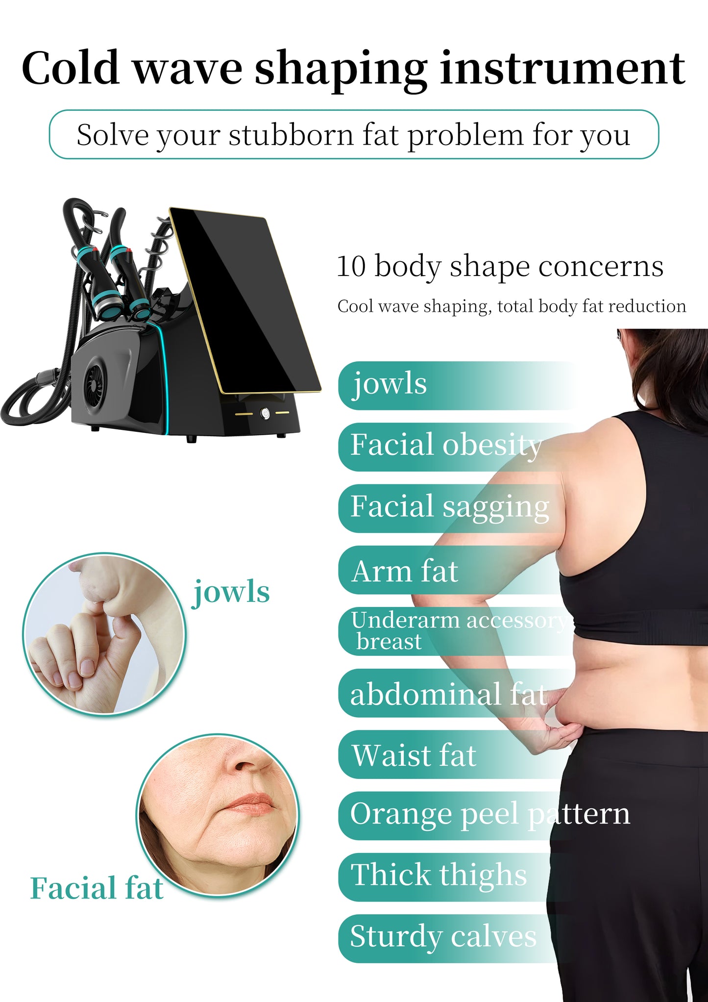 Onda Pro Coolwaves RF-Radiofrequency 2.45 GHz Slimming Body Sculpt & Face Body Tightening Cellulite Reduction Desktop Machine