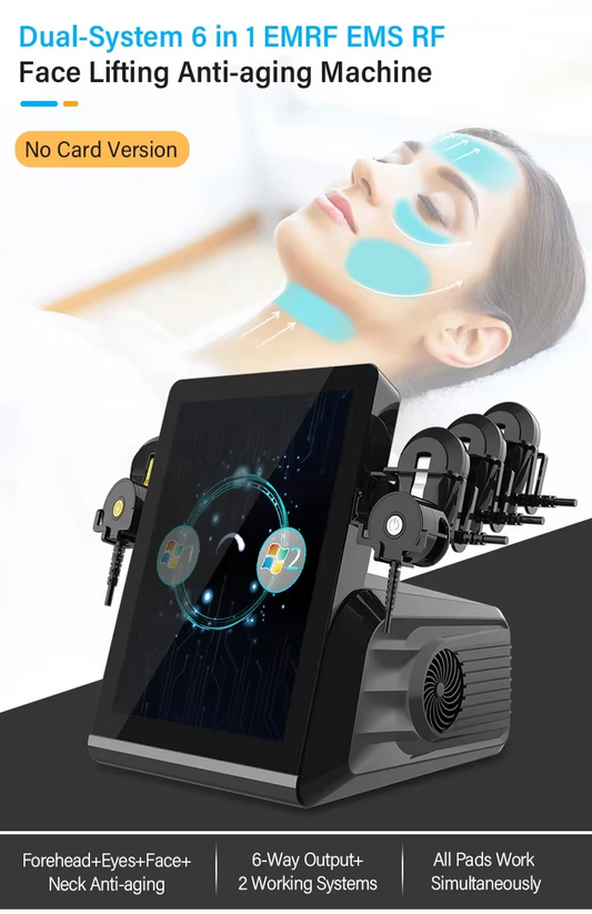 EMRF High Intensity Ems Face Muscle Stimulation Sculpting Wrinkle Removal Skin Lifting Massager Electrode Ems-Rf Face Device