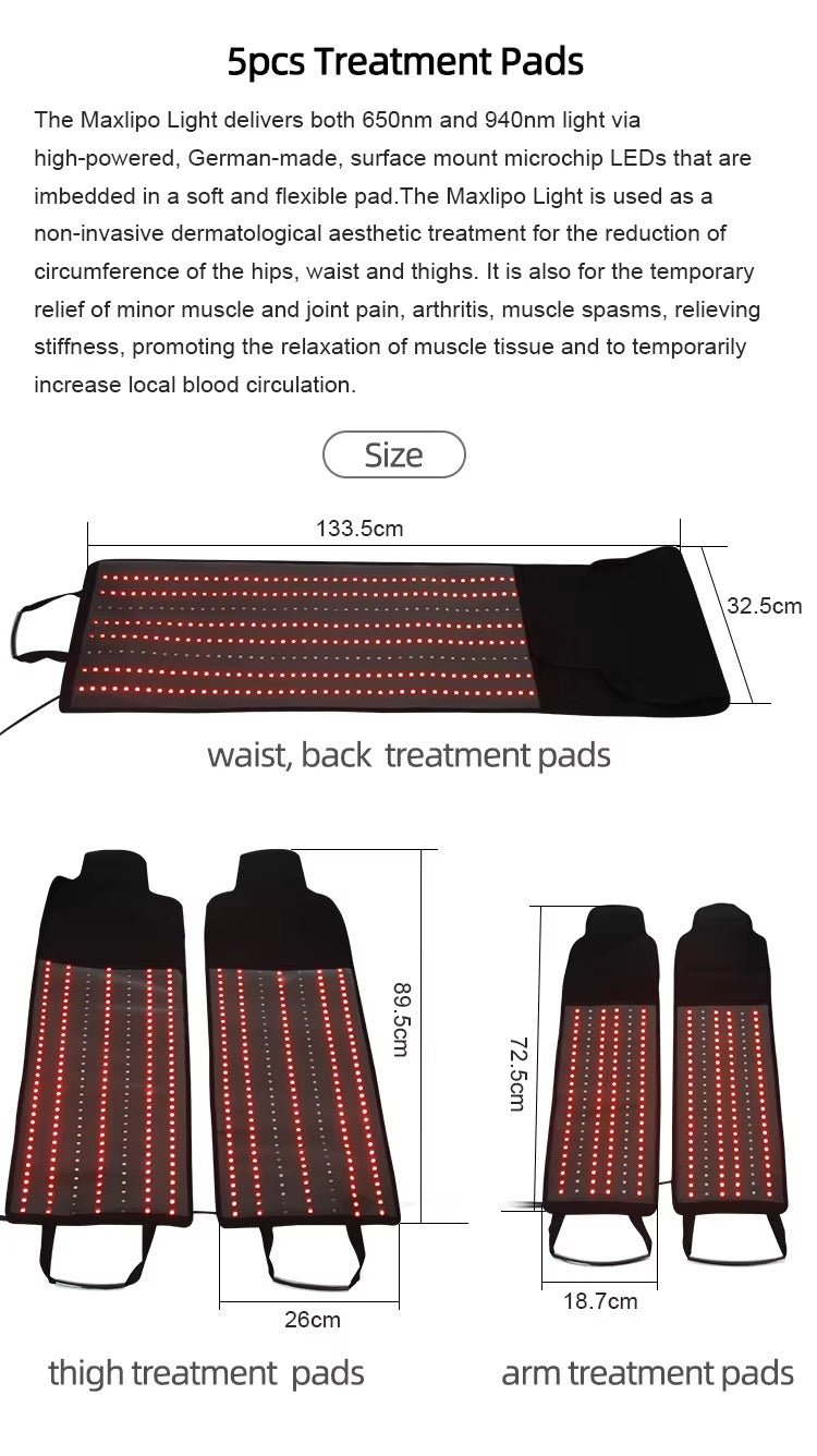 Laser Lipo Red Light 5D Light System for Weight Loss 650nm 940nm Slimming Fat Reducing Pain Relieve Physiotherapy Machine