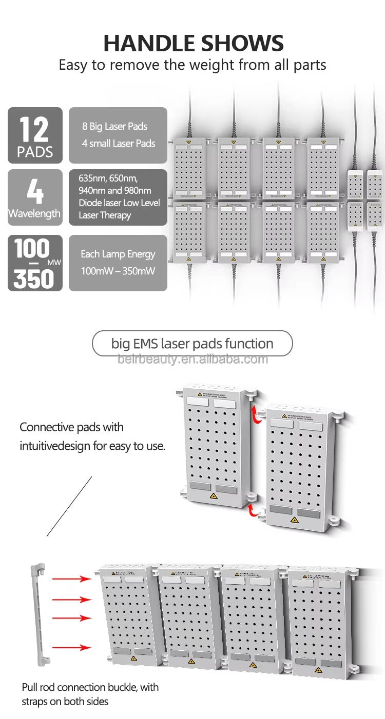 6D Lipolaser Technology Combined with EMS for Non-Invasive Body Contouring and Cellulite Reduction Slimming Machine