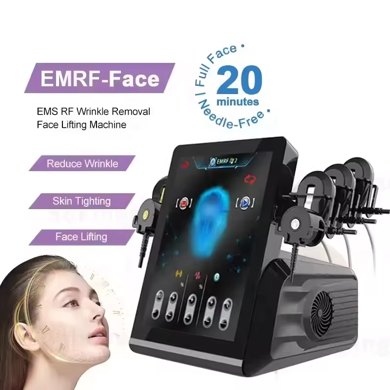 EMRF High Intensity Ems Face Muscle Stimulation Sculpting Wrinkle Removal Skin Lifting Massager Electrode Ems-Rf Face Device