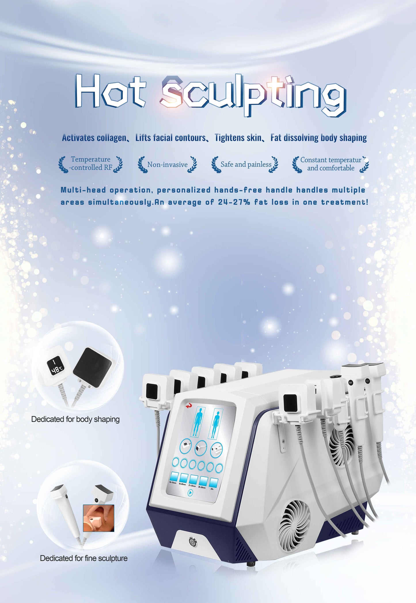 Cutera Id Radio Frequencia Body Sculpting Face Liftting Skin Tightening 10 Handles Monopolar Heat Cellulite Reduction Machine