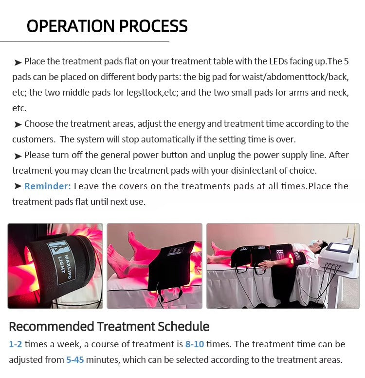 Laser Lipo Red Light 5D Light System for Weight Loss 650nm 940nm Slimming Fat Reducing Pain Relieve Physiotherapy Machine