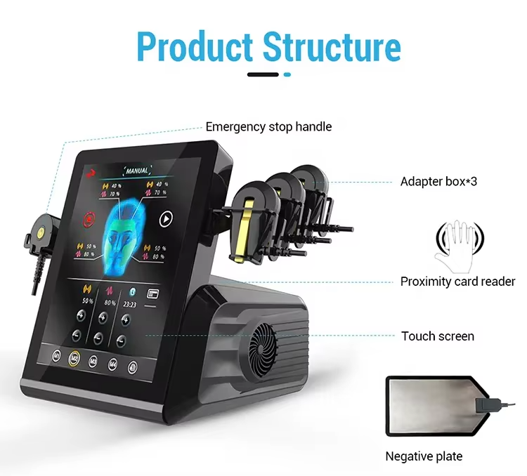 EMRF High Intensity Ems Face Muscle Stimulation Sculpting Wrinkle Removal Skin Lifting Massager Electrode Ems-Rf Face Device