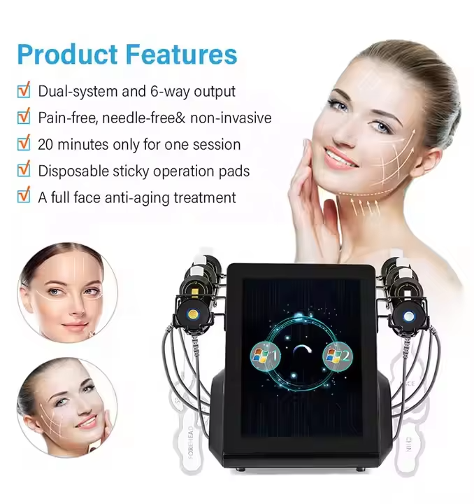 EMRF High Intensity Ems Face Muscle Stimulation Sculpting Wrinkle Removal Skin Lifting Massager Electrode Ems-Rf Face Device