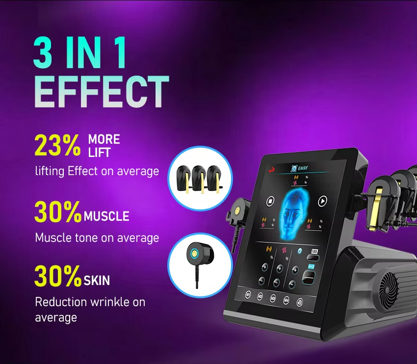 EMRF High Intensity Ems Face Muscle Stimulation Sculpting Wrinkle Removal Skin Lifting Massager Electrode Ems-Rf Face Device