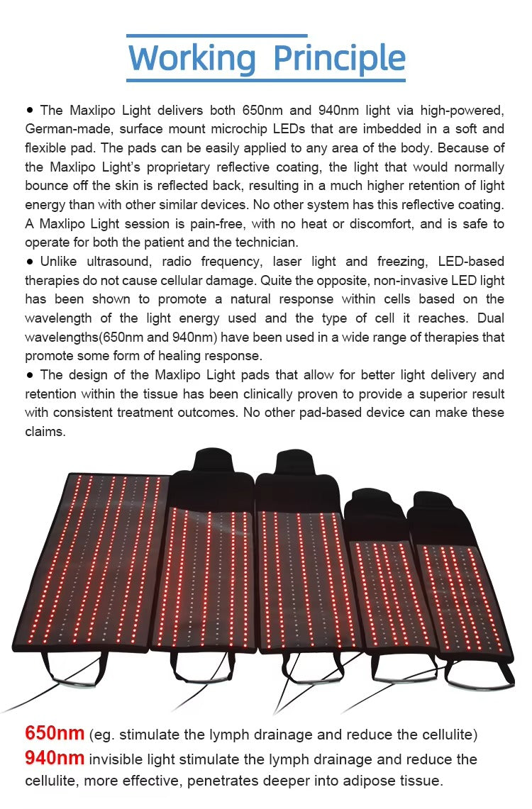 Laser Lipo Red Light 5D Light System for Weight Loss 650nm 940nm Slimming Fat Reducing Pain Relieve Physiotherapy Machine