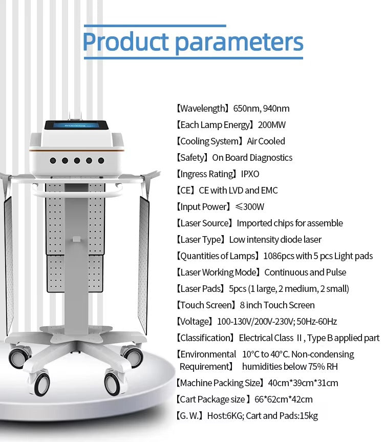 Laser Lipo Red Light 5D Light System for Weight Loss 650nm 940nm Slimming Fat Reducing Pain Relieve Physiotherapy Machine