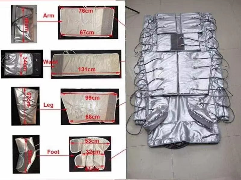 Air Pressure Massage Infrared Heating Body Slimming Full Body Conjoined Negative Body Shaper Massage Device Free Shipping