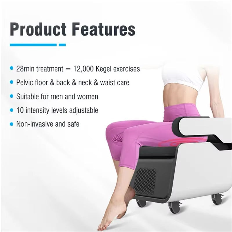 2 in1 Private Physiotherapy Chair Ems Pelvic Floor Chair Muscle Stimulation Machine Ems for Hip and Vibration Massage for Back