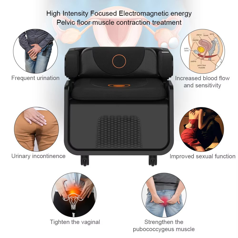 2 in1 Private Physiotherapy Chair Ems Pelvic Floor Chair Muscle Stimulation Machine Ems for Hip and Vibration Massage for Back