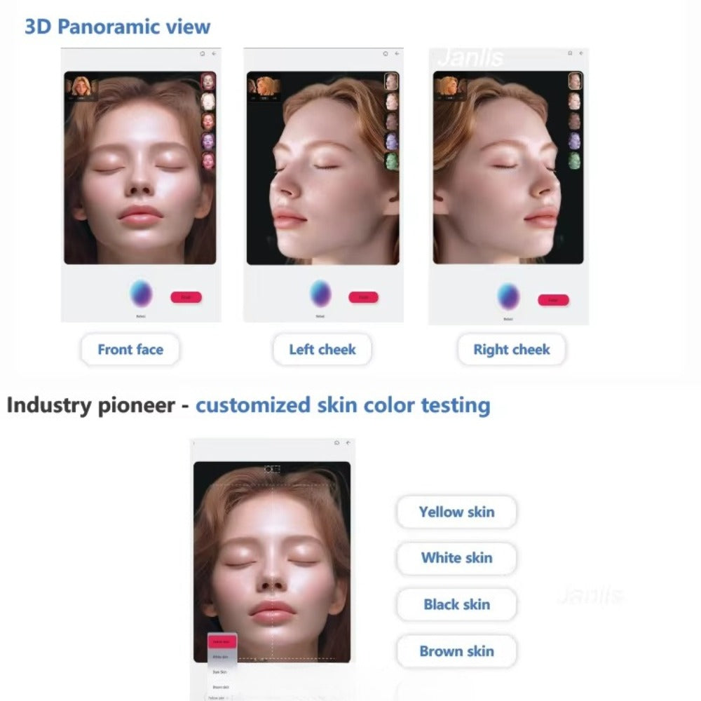 Skin and Hair Analyzers Professional 3D Skin Scanner Magic Mirror Facial Analyzer Portable Face Monitor Skin Care Detector