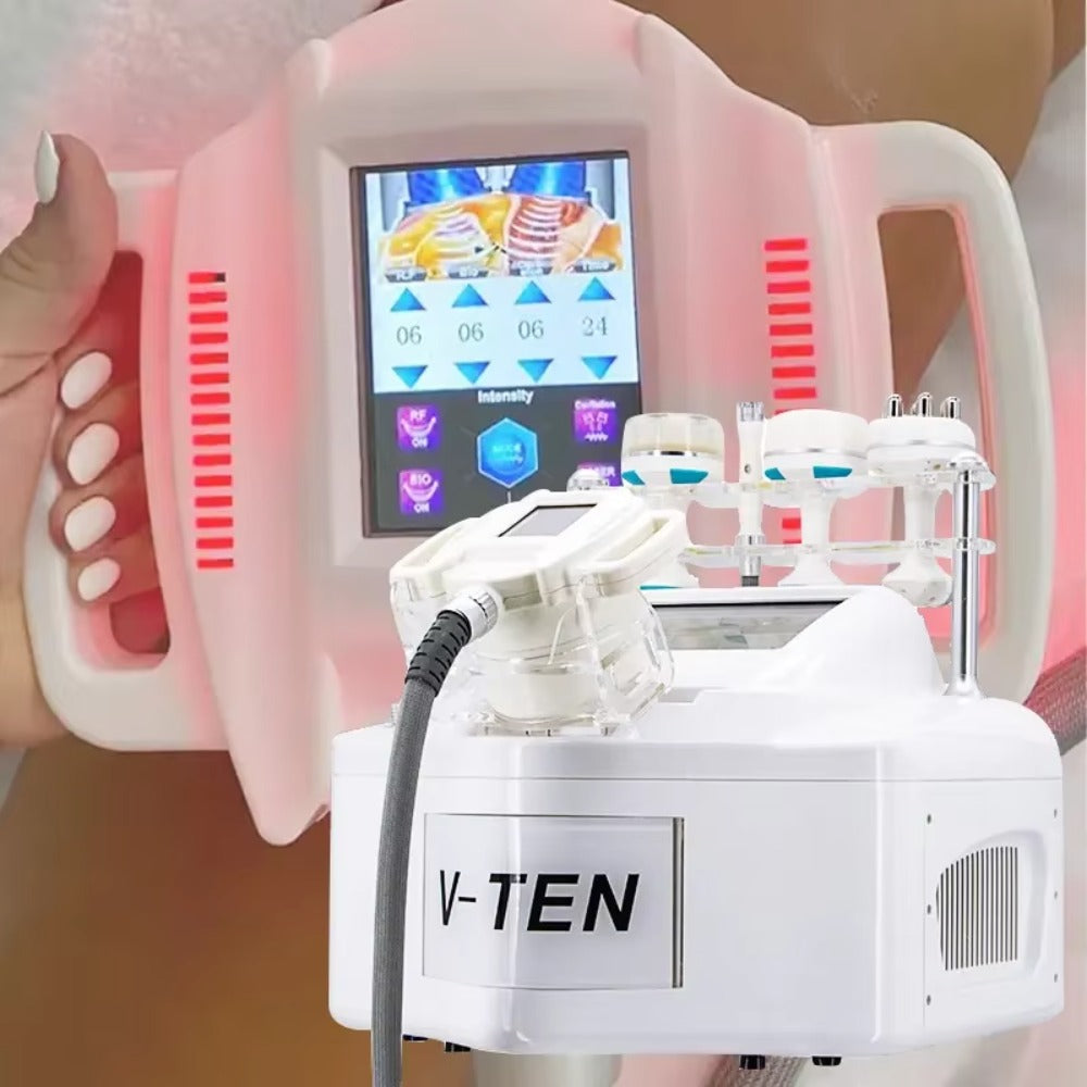 Portable 5 in1 Fat Reduction Skin Tightening 40K Cavitation Vacuum Roller-RF Vela Body Sculpting Slimming Shape Machine