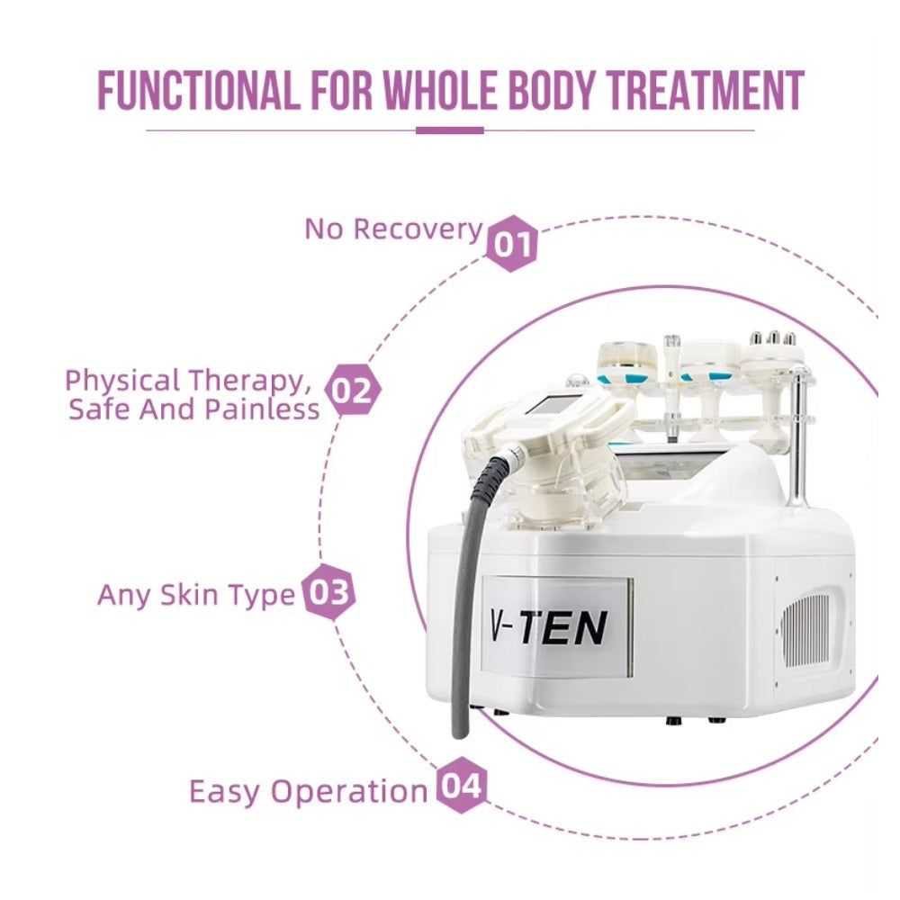 Portable 5 in1 Fat Reduction Skin Tightening 40K Cavitation Vacuum Roller-RF Vela Body Sculpting Slimming Shape Machine