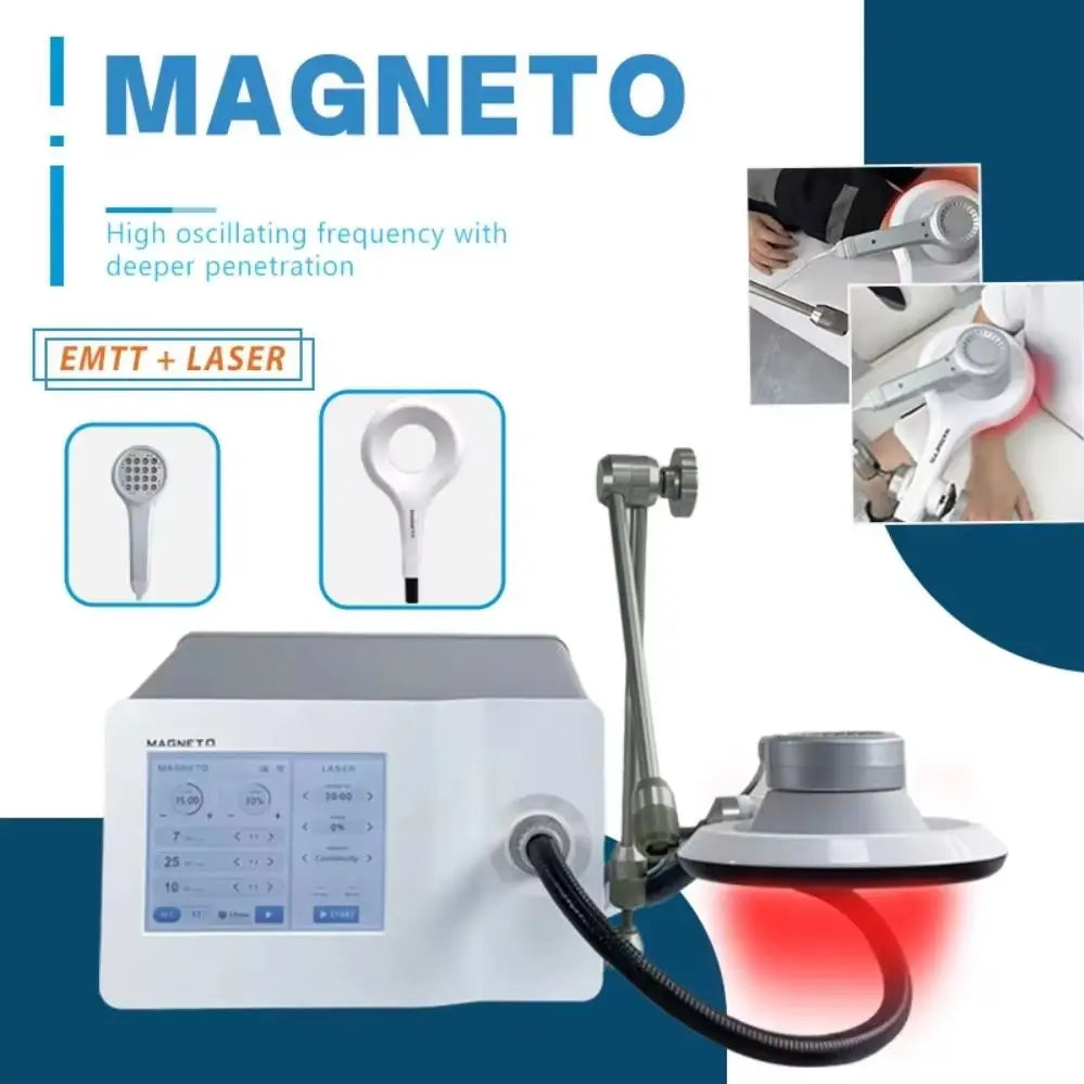 2 In 1 Pulsed Electromagnetic Field Therapy Combine with Cold Diodo Laser 650nm 808nm Wavelength for Pain Relief