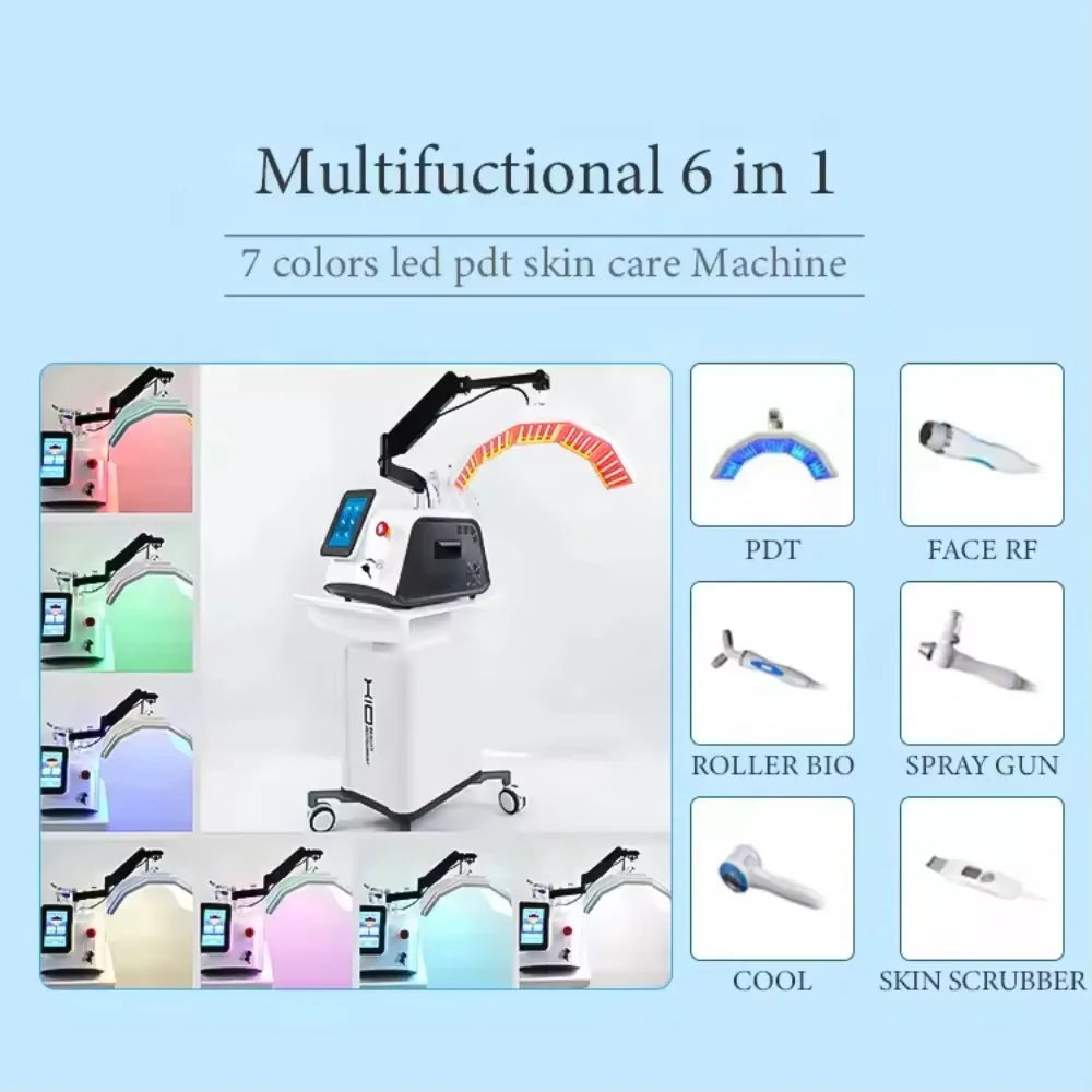 Multifunctional Beauty Skin Care Rejuvenation Anti-aging 7-Color PDT LED Light Facial Lifting Machine