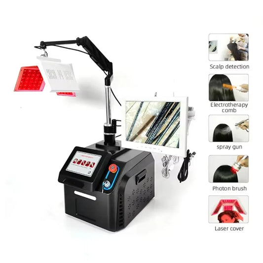 Scalp Massage Devices Oxygen Jet Deep Penetration Anti-Hair Loss Spa Hair Oxygen Therapy Growth Machine