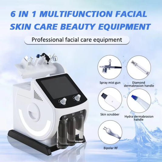 6 in 1 Microdermabrasion Aqua Peel Deep Cleaning Skin Tightening Portable Hydro Water Facial Jet Machine Hydrofacials Machine