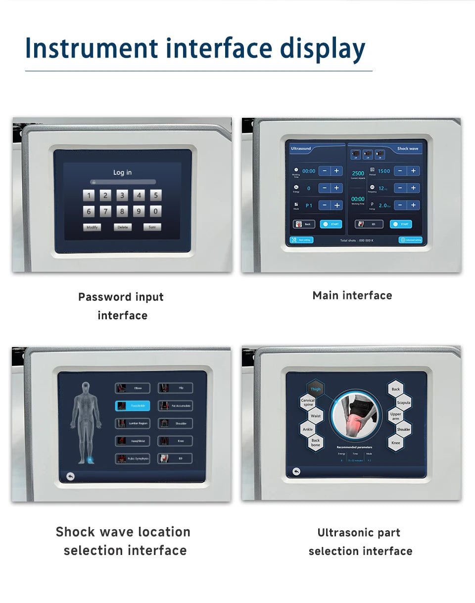 New Physiotherapy Equipment Vibration&Shockwave 2in1 Therapy  Focused Shockwave Ultrawave Physiotherapy Machine