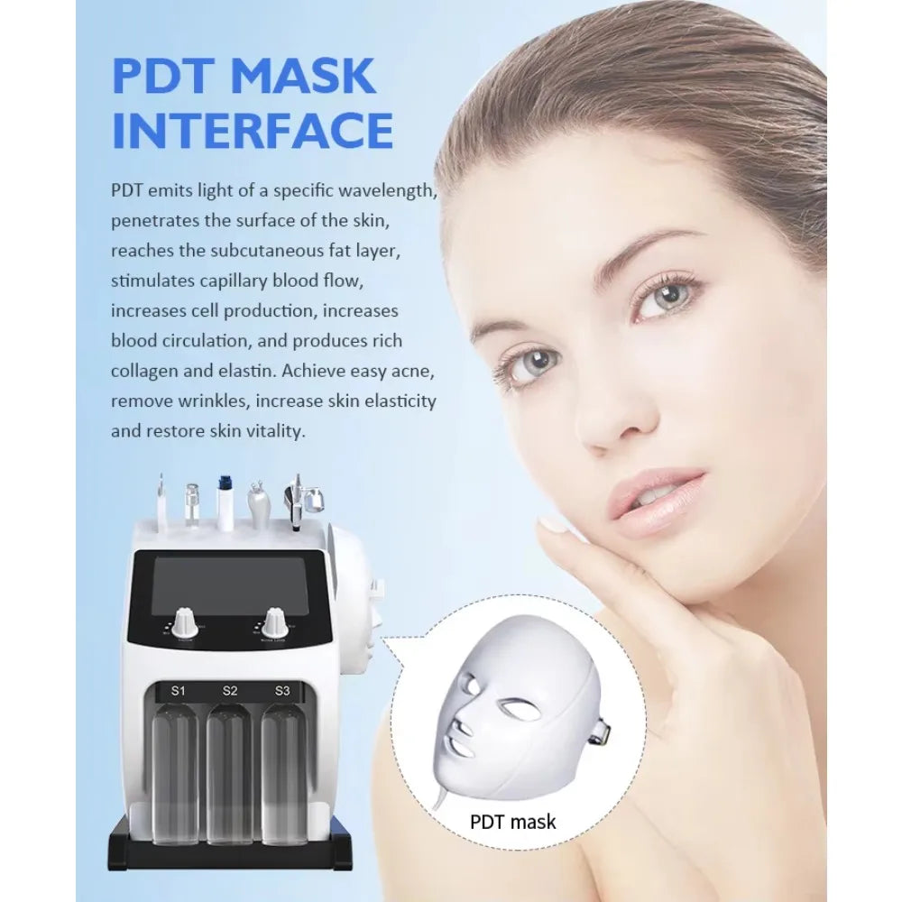 6 in 1 Microdermabrasion Aqua Peel Deep Cleaning Skin Tightening Portable Hydro Water Facial Jet Machine Hydrofacials Machine