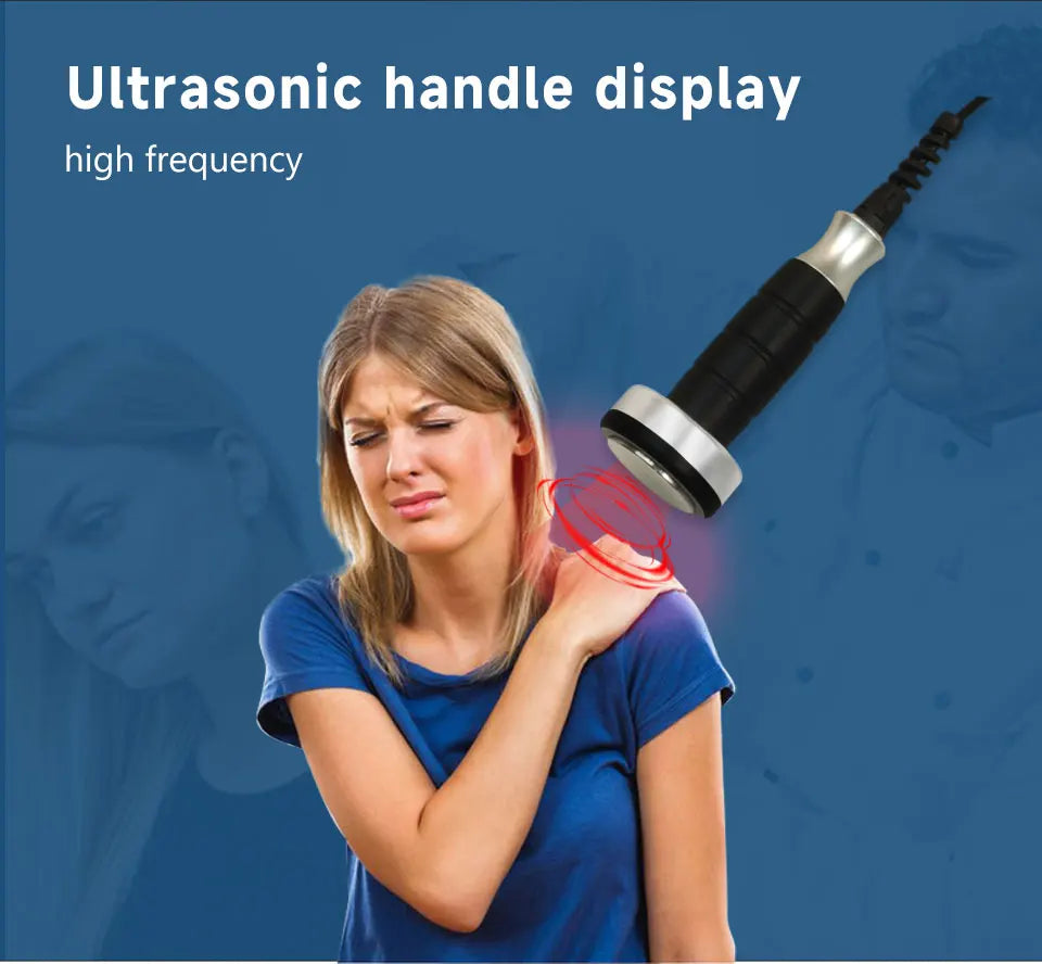 New Physiotherapy Equipment Vibration&Shockwave 2in1 Therapy  Focused Shockwave Ultrawave Physiotherapy Machine