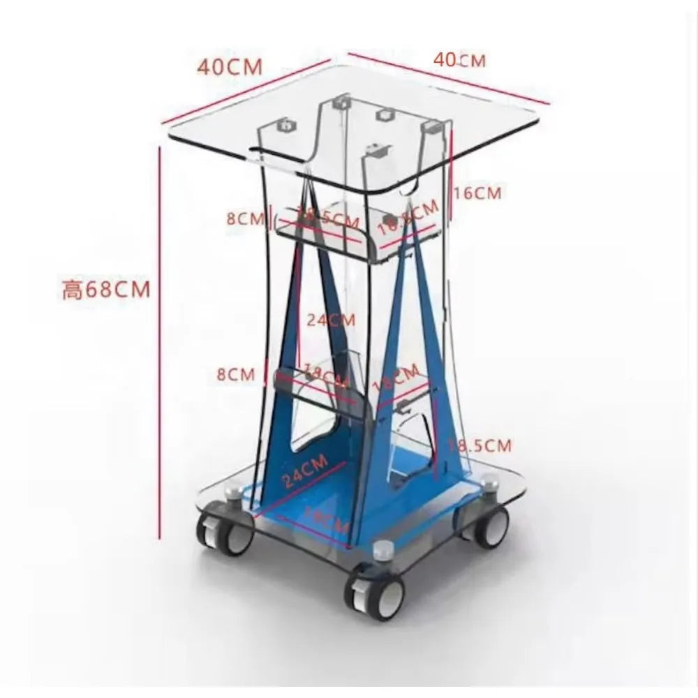 4 Tier Beauty Salon Trolleys Trolley Cart For Beauty Machine 40cm