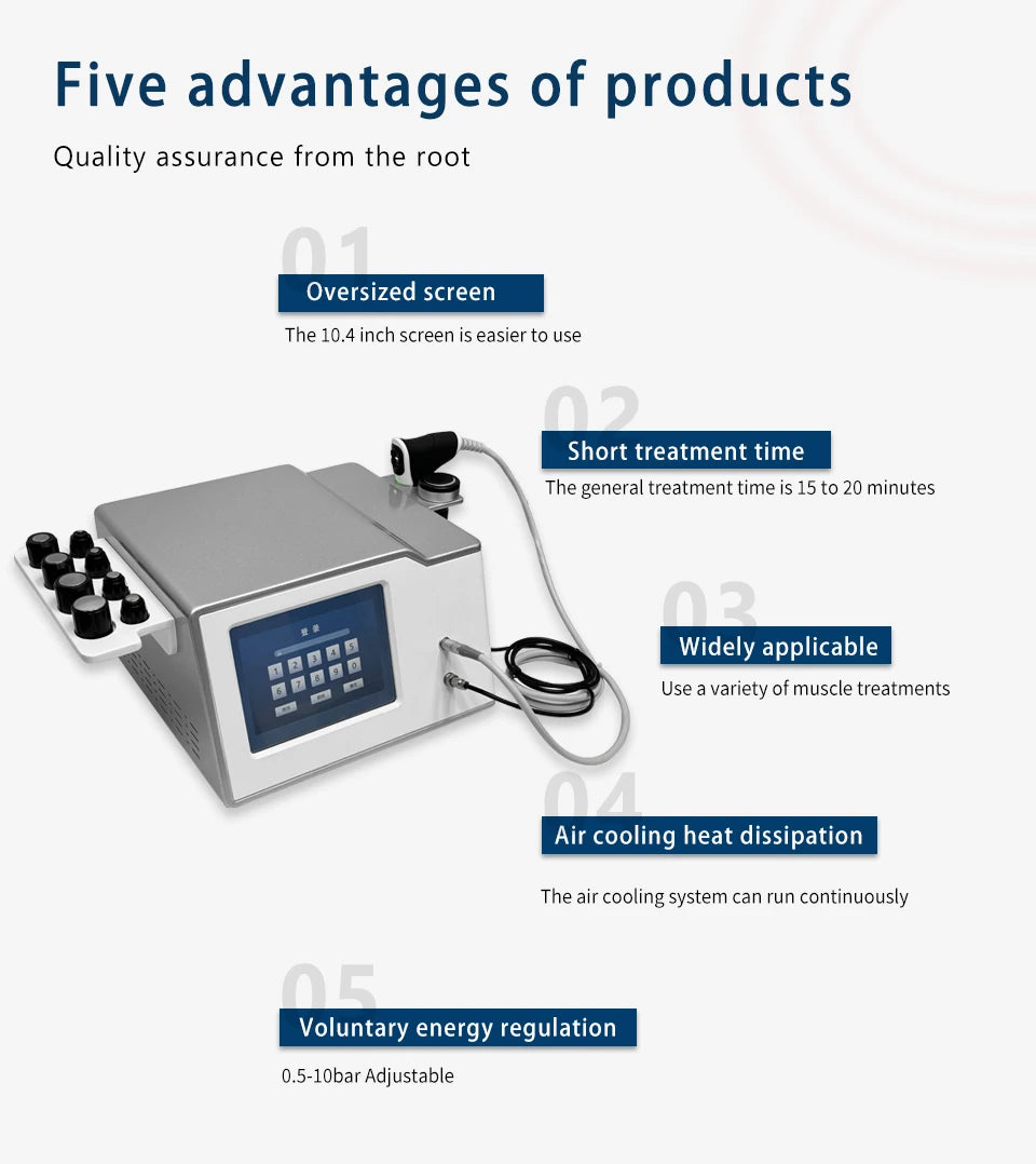 New Physiotherapy Equipment Vibration&Shockwave 2in1 Therapy  Focused Shockwave Ultrawave Physiotherapy Machine