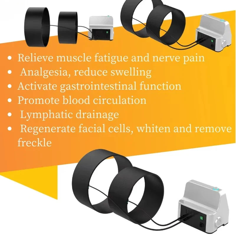 30 Gauss Magnetotherapy 2 Rings Magnetic Therapy Physiotherapy Pain Relief Machine Body Rehabilitation Physical Therapy Equipment